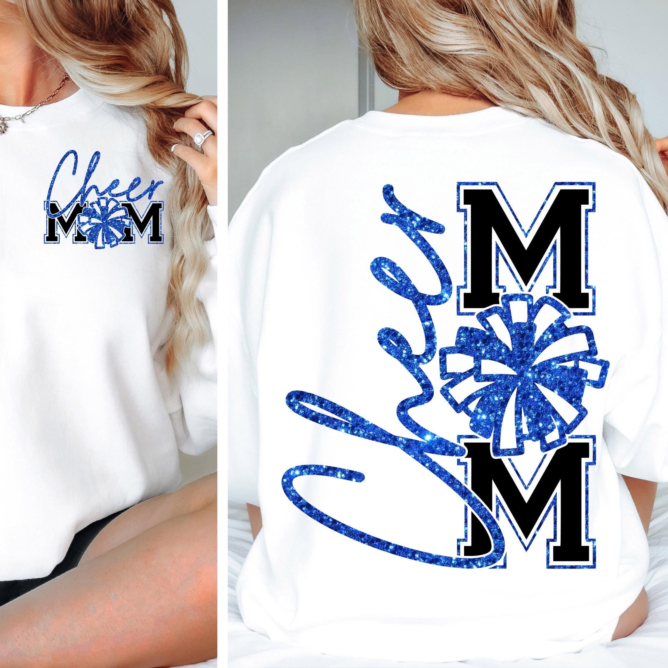 Cheer Mom Long Sleeve Tee, Blue Glitter Football Mom Shirt, Football Mom Shirt , Football, Football Mama , Football Shirt