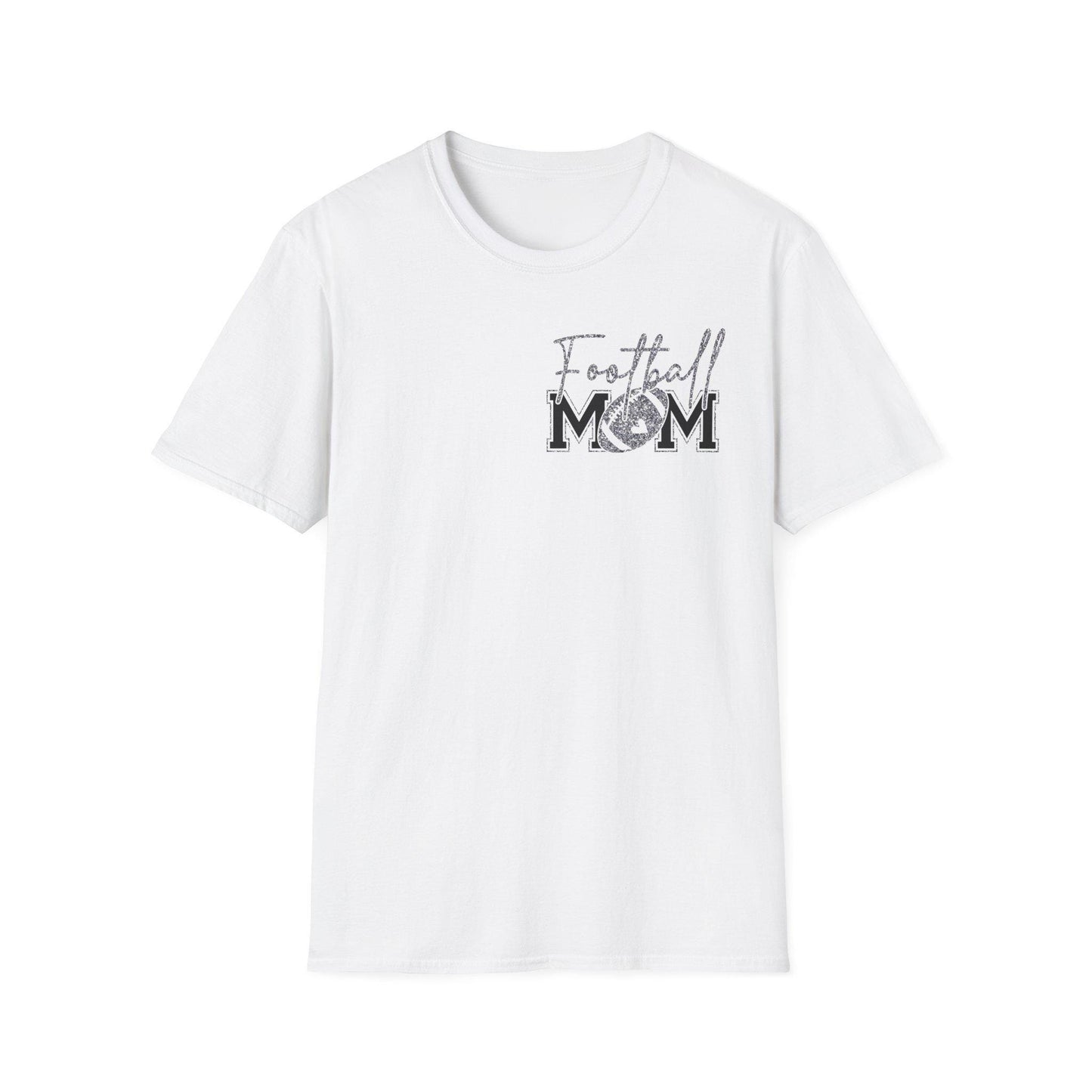 Football Mom T-shirt, Silver Glitter Football Mom, Football Mom Shirt, Football Silver Glitter, Football Mama, Football Shirt, Game Day Svg
