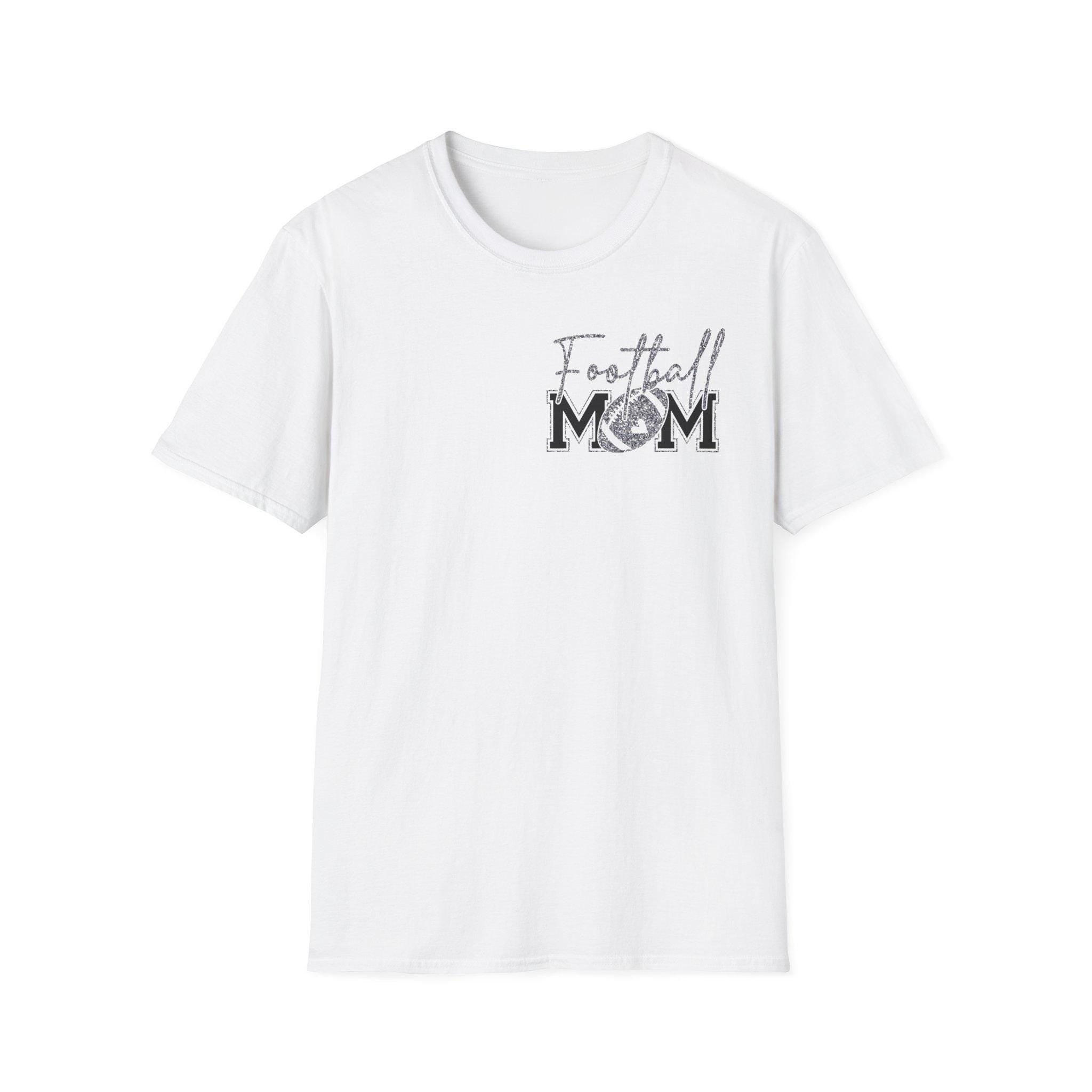 Football Mom T-shirt, Silver Glitter Football Mom, Football Mom Shirt, Football Silver Glitter, Football Mama, Football Shirt, Game Day Svg
