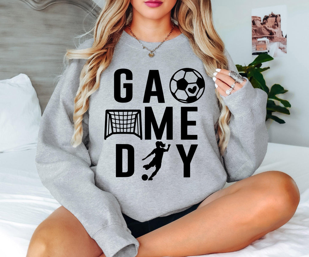 Game Day girls Soccer Long Sleeve Tee, Football Mom Shirt, Futbal Mom Shirt , Soccer Mom Shirt, Soccer Mama , Team Mom Shirt
