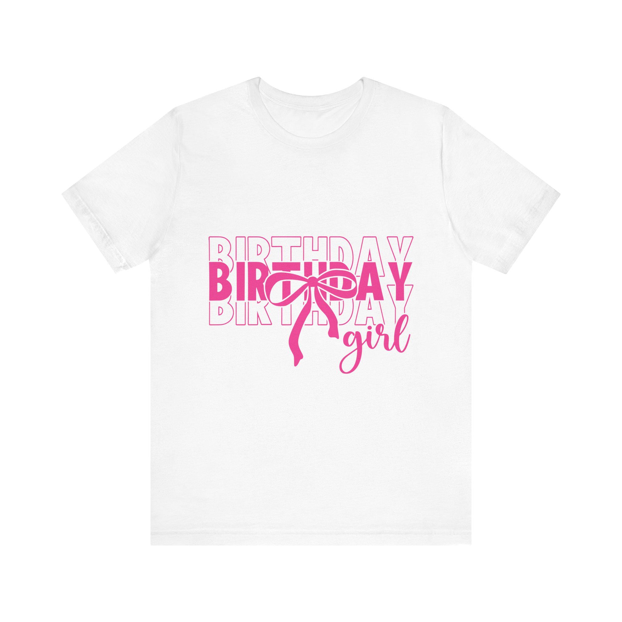 Birthday Girl T-Shirt Birthday Girl Shirt Preppy Coquette Bow Birthday Shirt Birthday Tee Who's the Birthday Girl Birthday time