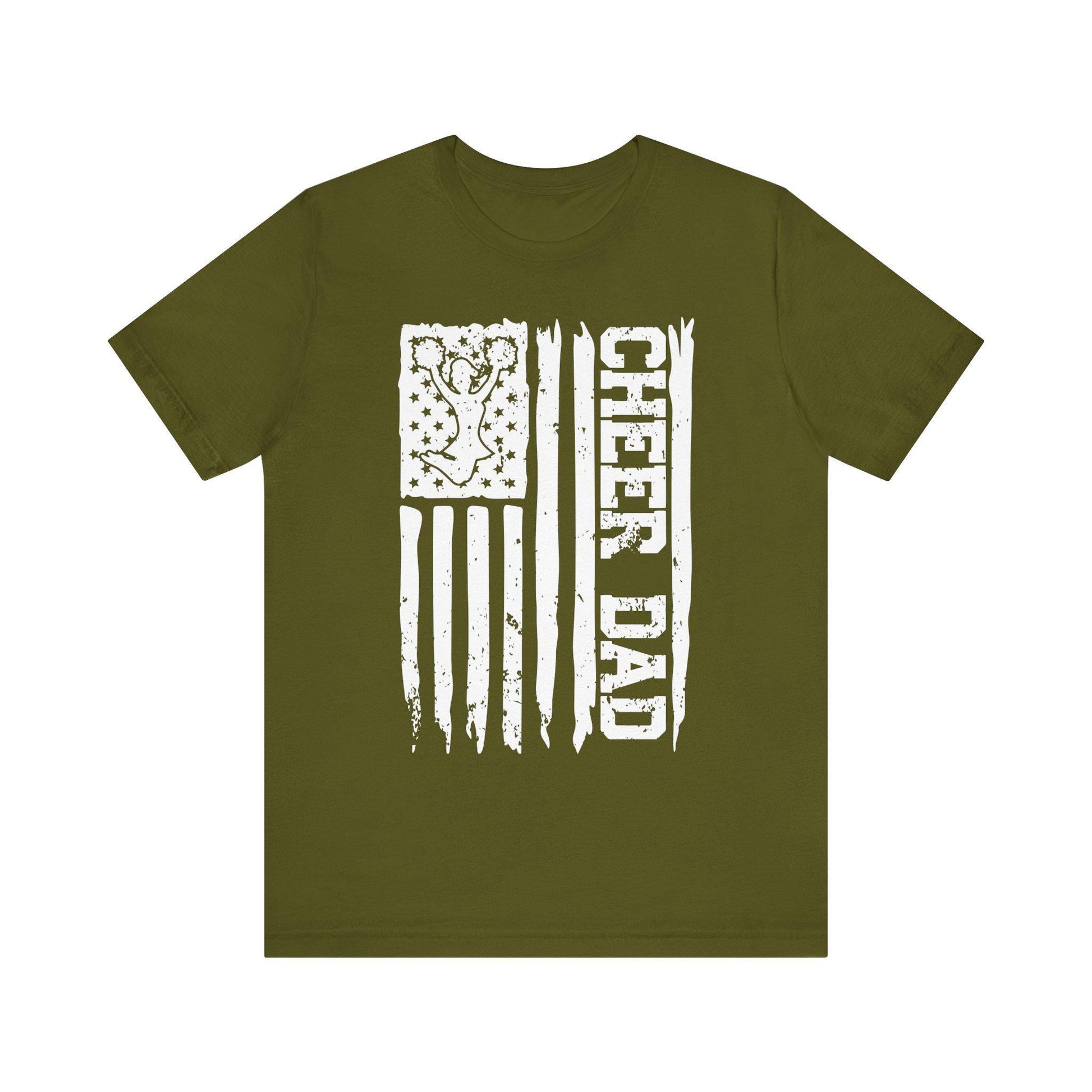 Cheer Dad Jersey Short Sleeve Tee Cheer Dad Design Pay Drive Clap cut file American Flag, Cheer biggest fan