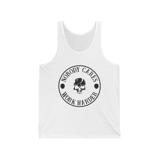 Nobody Cares, Work Harder Jersey Tank Design, Motivational Workout Top, Gym Apparel, Fitness Gift, Casual Summer Wear