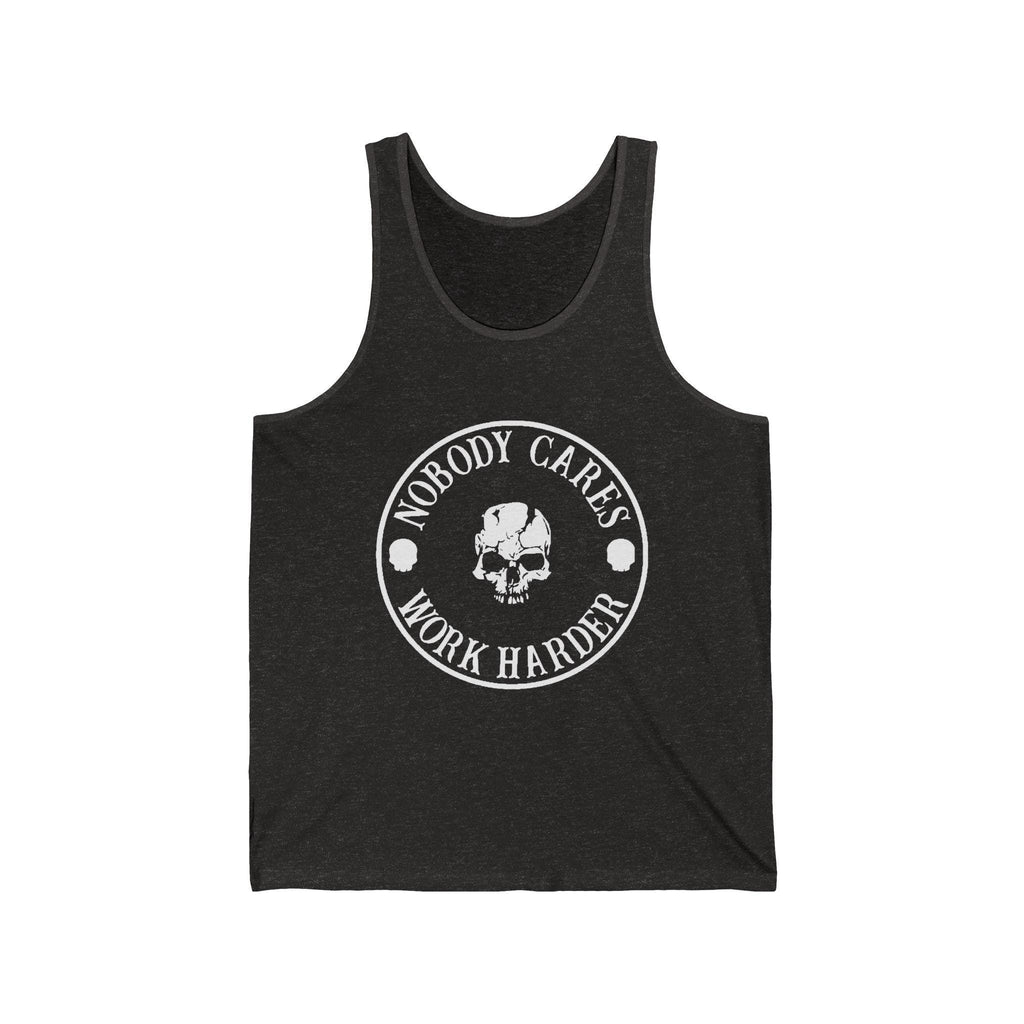 Nobody Cares, Work Harder Jersey Tank Design, Motivational Workout Top, Gym Apparel, Fitness Gift, Casual Summer Wear