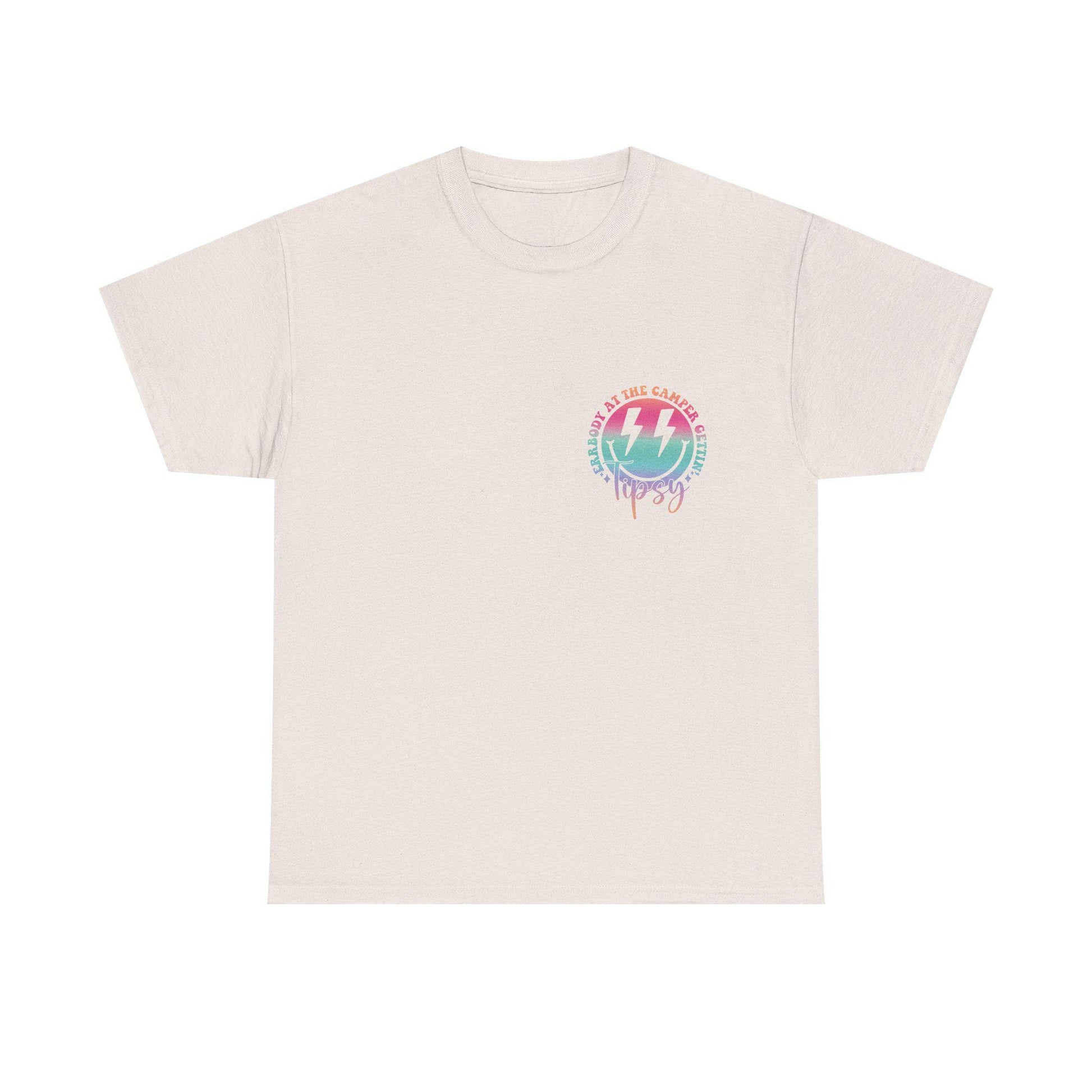 Errbody at the Camper Gettin' Tipsy Summer, Retro Summer Hello Summer Lake Retro Summer Designs Unisex Heavy Cotton Tee with Whimsical