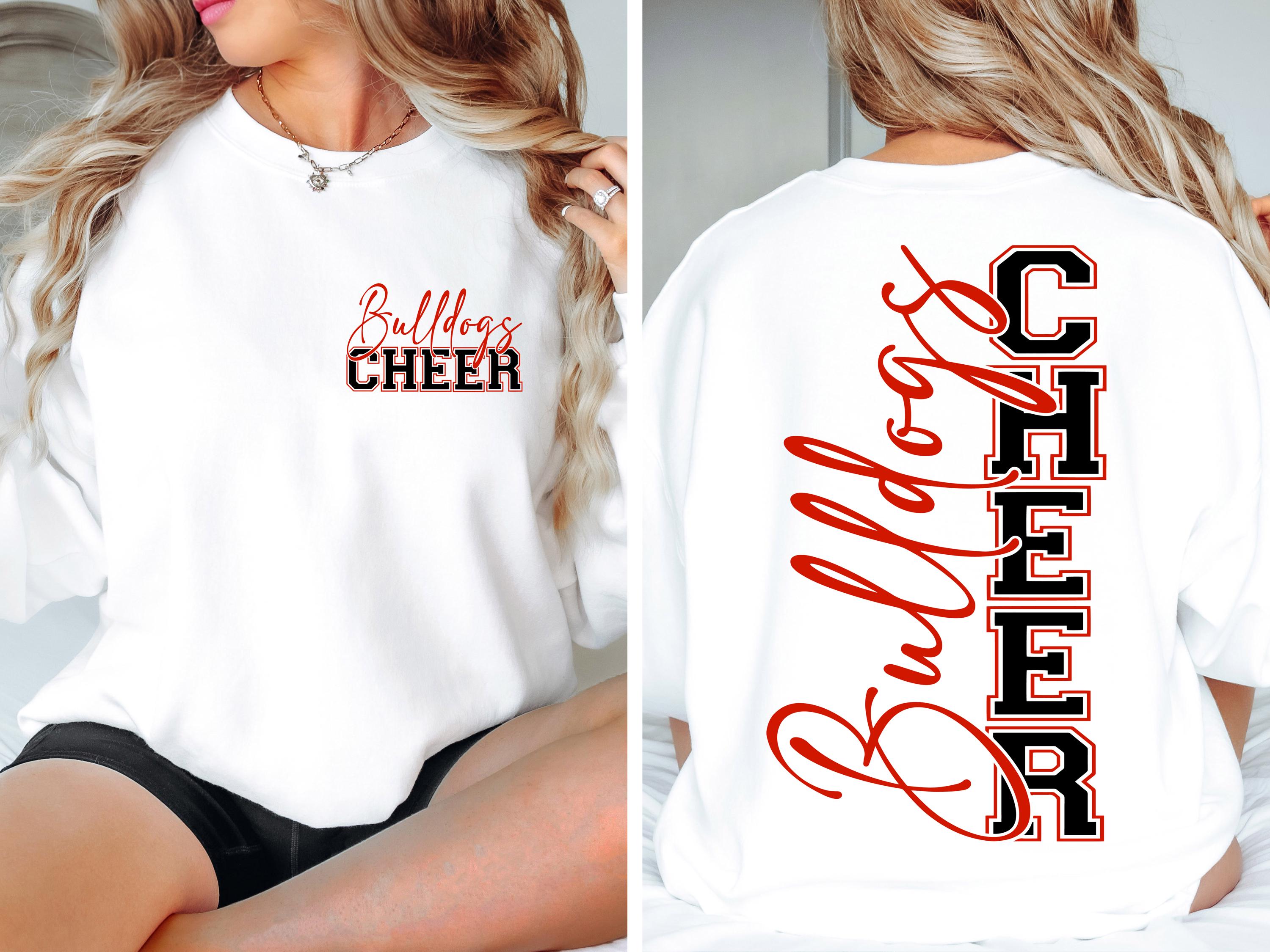 Bulldogs Cheer Sweatshirt Shirt, Red Football Shirt, Touchdown Mom Shirt, Football Shirt, Football Mama Shirt, Game Day