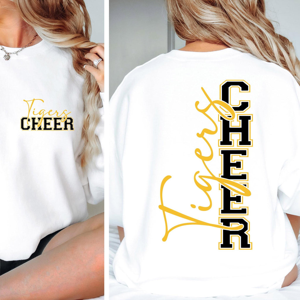 Tigers Cheer Sweatshirt Shirt, Yellow Tigers Football T-Shirt, Touchdown Cheerleading Shirt, Football Shirt, Football Mama Shirt, Game Day