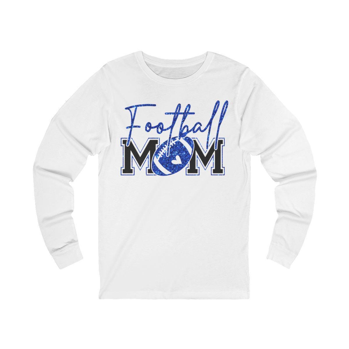 Football Mom T-Shirt, Blue Glitter Football Mom Shirt, Football Mom Shirt, Football Shirt, Football Mama Shirt, Football Shirt Svg, Game Day