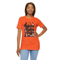 Halloween Bookshelf Tee, Spooky Vintage Graphic Shirt, Cute Witchy T-shirt, Minimalist Halloween Top, Unisex Jersey Short Sleeve Tee, Creepy