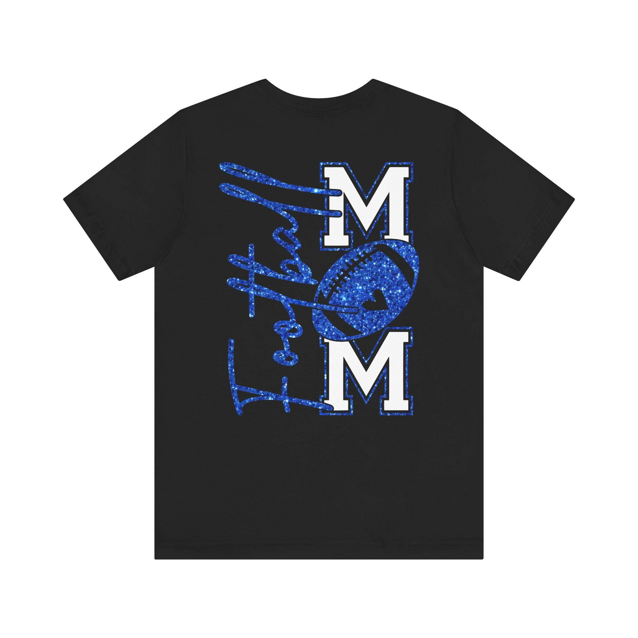 Football Mom T-Shirt, Blue Glitter Football Mom Shirt, Football Mom Shirt, Football Shirt, Football Mama Shirt, Football Shirt Svg, Game Day
