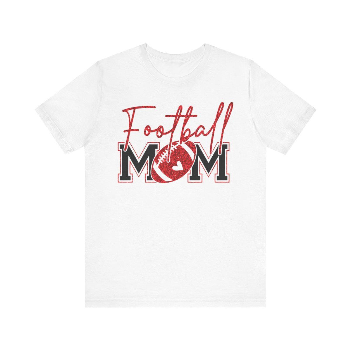 Football Mom T-Shirt, Red Faux Glitter Football Mom Shirt, Football Mom Shirt, Football Shirt, Football Mama Shirt, Football, Game Day