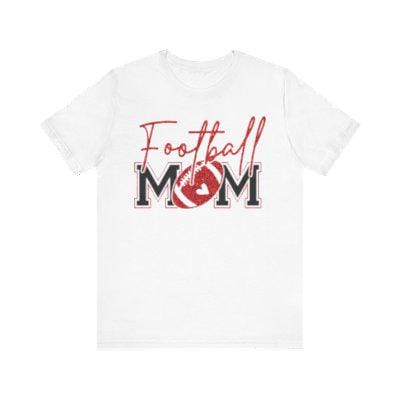 Football Mom T-Shirt, Red Faux Glitter Football Mom Shirt, Football Mom Shirt, Football Shirt, Football Mama Shirt, Football, Game Day