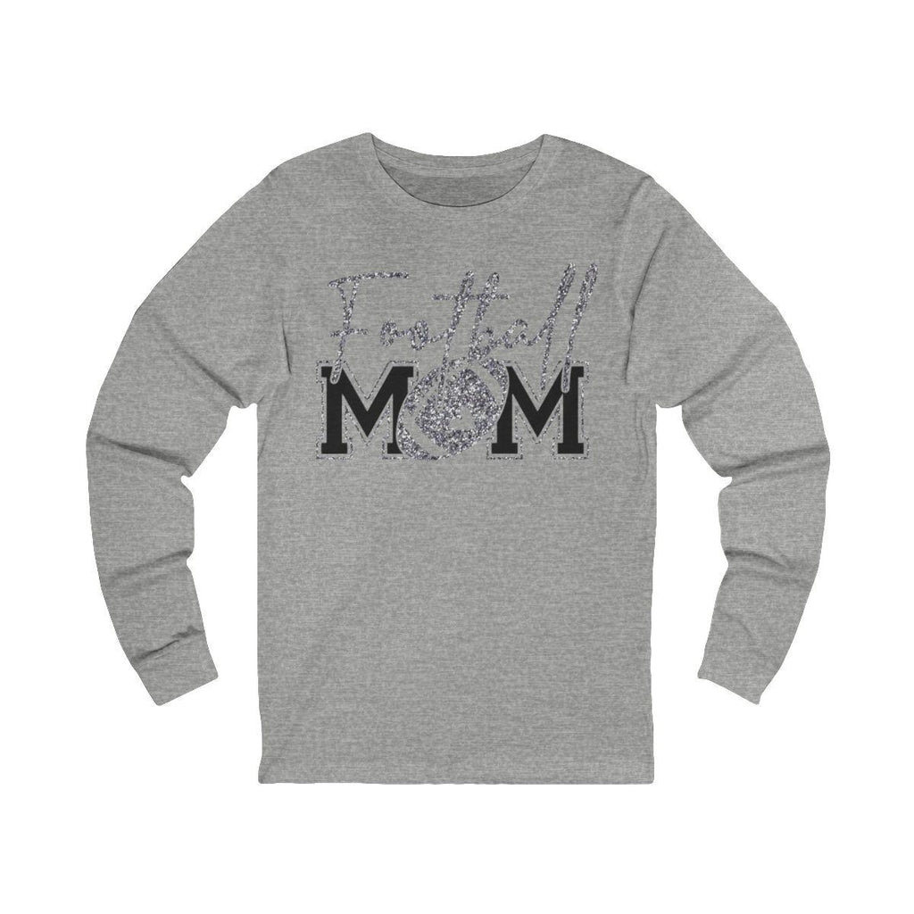 Football Mom T-Shirt, Silver Faux Glitter Football Mom Shirt, Football Mom Shirt, Football Shirt, Football Mama Shirt, Football, Game Day