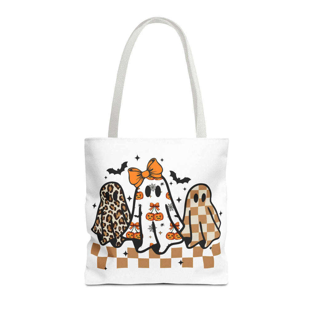Coquette Halloween Ghost Leopard Png Cute Boo Ghost Preppy Png Halloween Png Funny Halloween Halloween Ghosts Tote Bag, Spooky Bag
