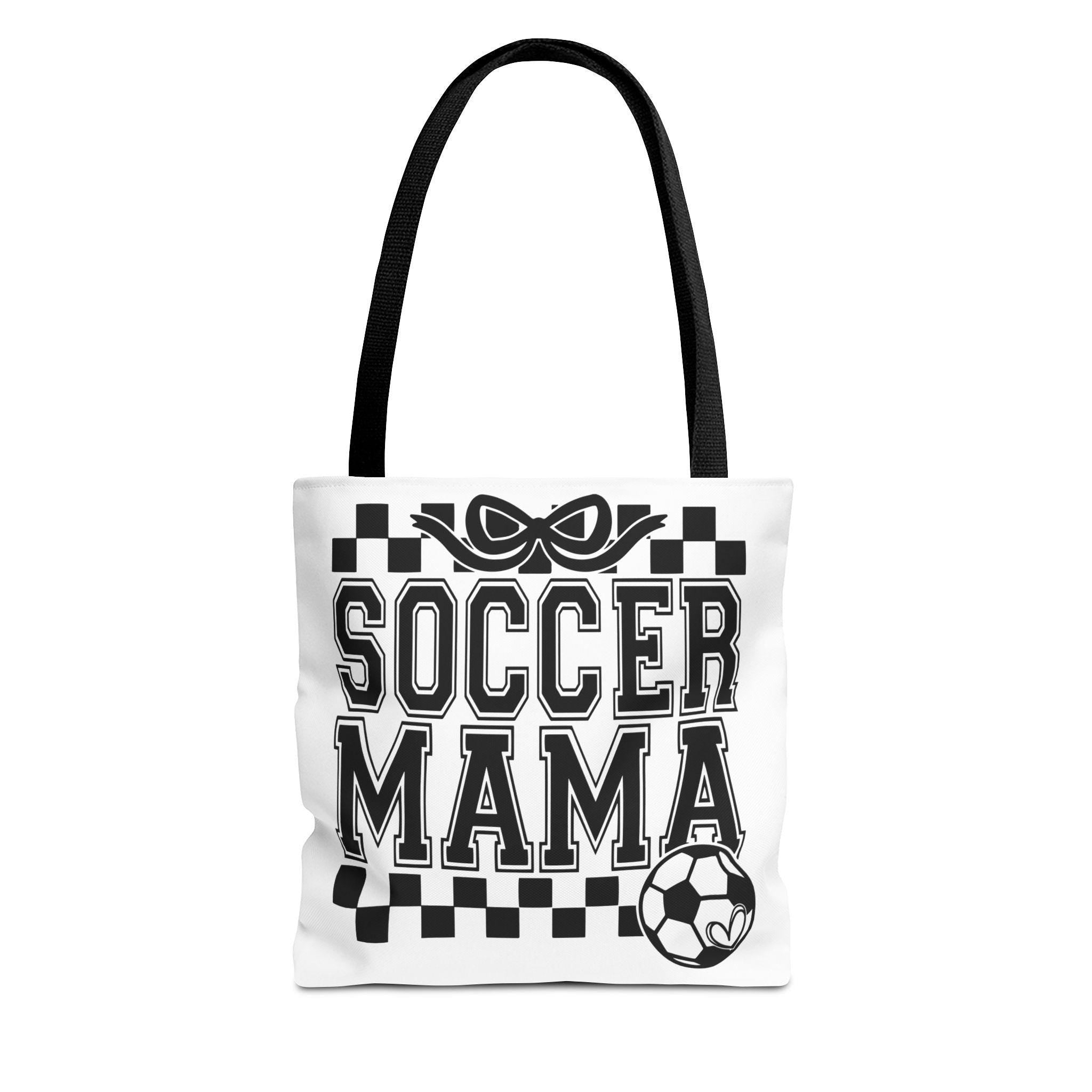 Soccer Mama Tote Bag | Sports Mom Gift | Reusable Shopping Bag | Game Day Essentials | Cute Tote for Soccer Moms, AOP Design