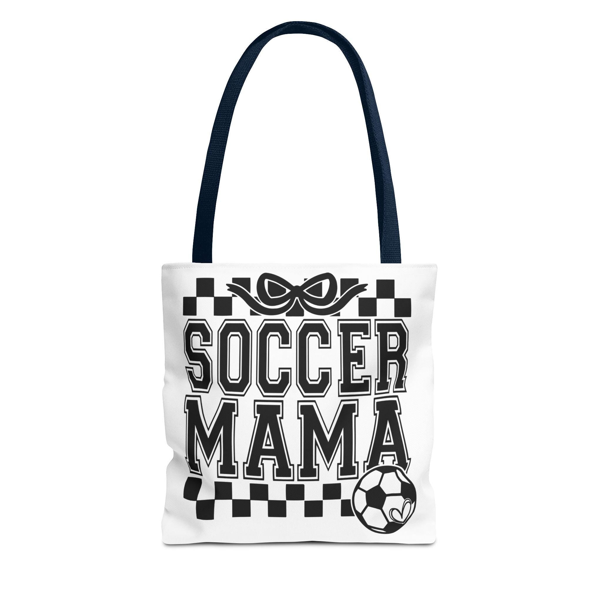 Soccer Mama Tote Bag | Sports Mom Gift | Reusable Shopping Bag | Game Day Essentials | Cute Tote for Soccer Moms, AOP Design