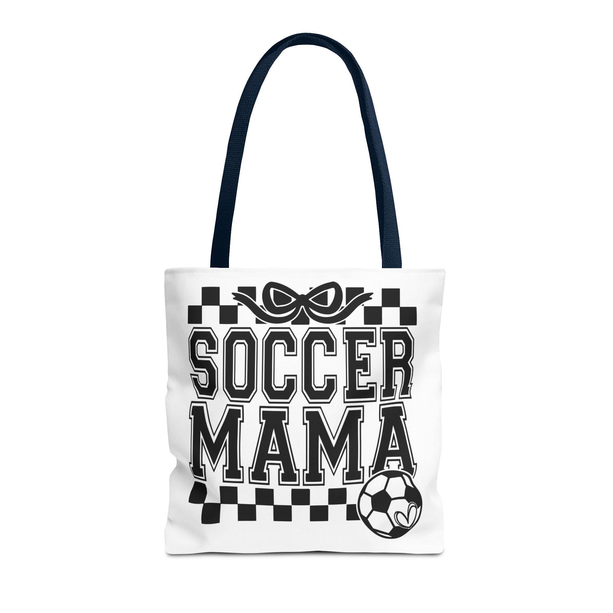 Soccer Mama Tote Bag | Sports Mom Gift | Reusable Shopping Bag | Game Day Essentials | Cute Tote for Soccer Moms, AOP Design