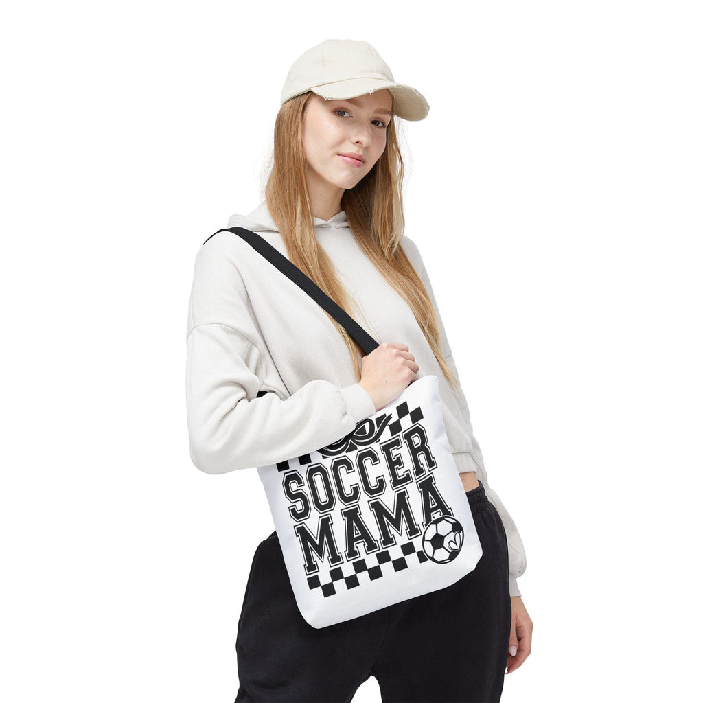 Soccer Mama Tote Bag | Sports Mom Gift | Reusable Shopping Bag | Game Day Essentials | Cute Tote for Soccer Moms, AOP Design