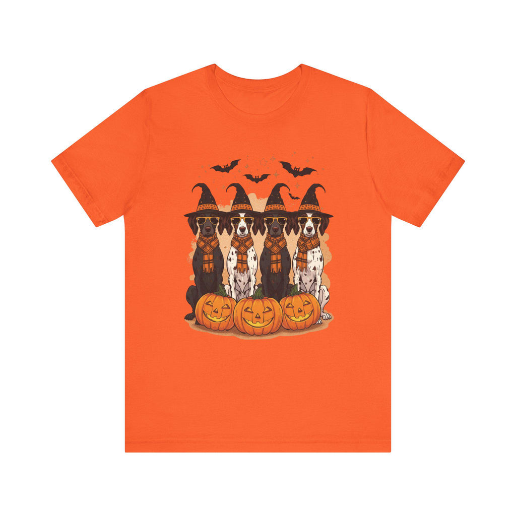 Halloween Germany Shorthair Pointer Dog GSP Tee, Witch Hat Dog Shirt, Halloween Dog Lover Gift, Festive Dog Tee