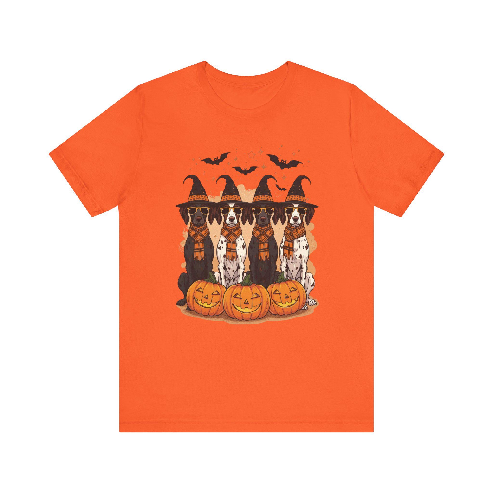 Halloween Germany Shorthair Pointer Dog GSP Tee, Witch Hat Dog Shirt, Halloween Dog Lover Gift, Festive Dog Tee