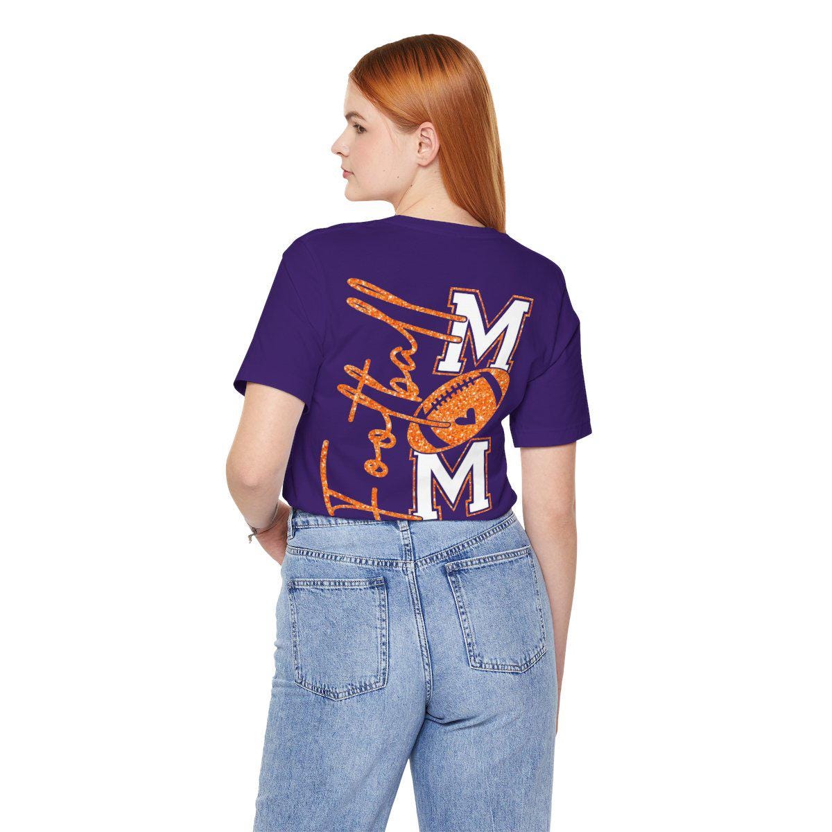 Football Mom T-Shirt, Orange Glitter Football Mom Shirt, Football Mom Shirt, Football Shirt, Football Mama Shirt, Football Shirt, Game Day