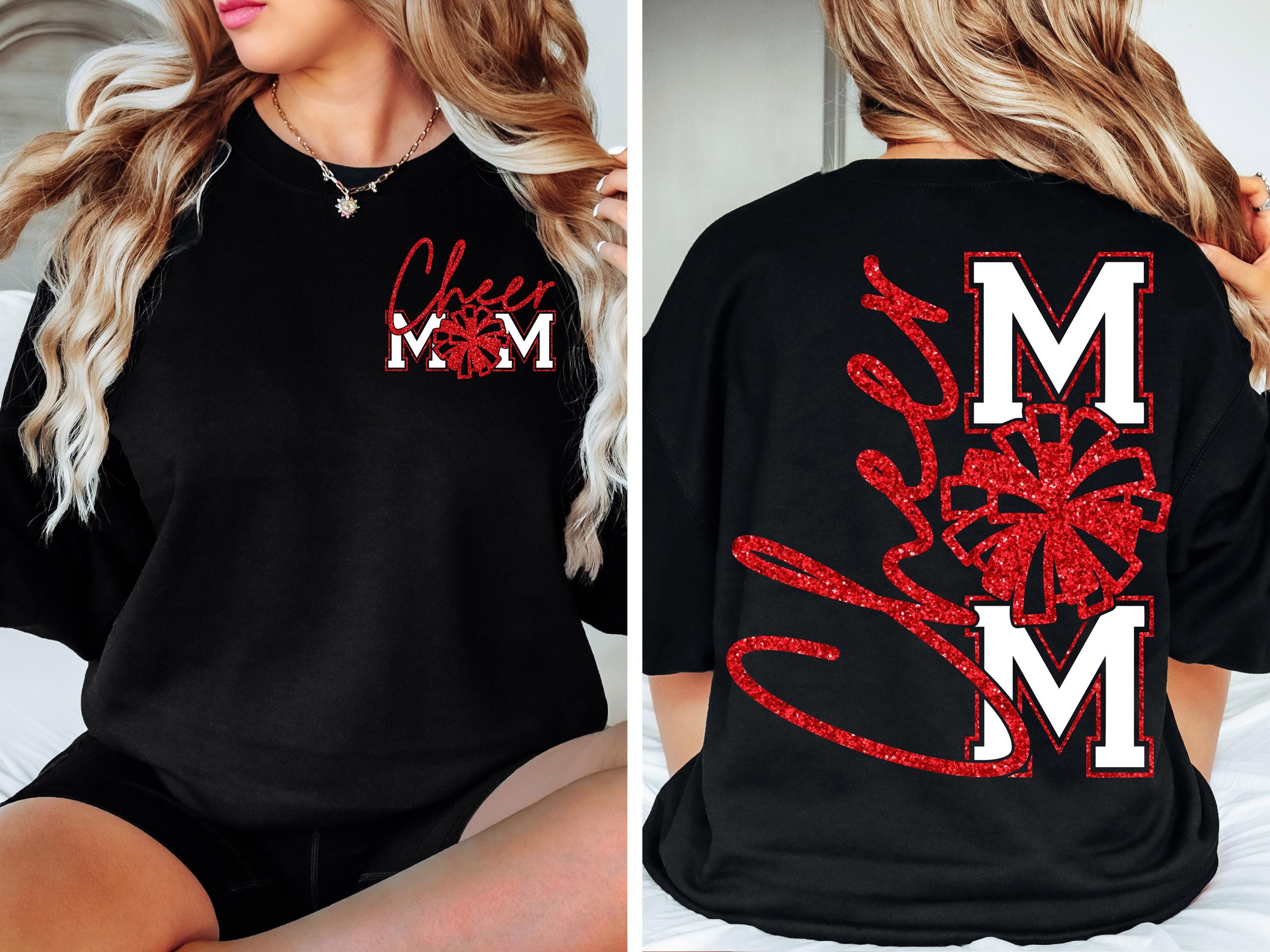 Cheer Mom Long Sleeve Tee, Red Glitter Football Mom Shirt, Football Mom Shirt , Football, Football Mama , Football Shirt