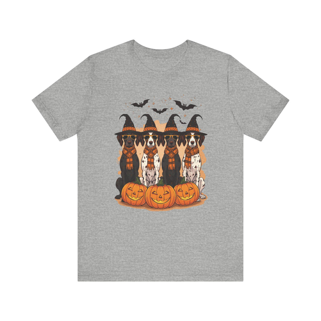 Halloween Germany Shorthair Pointer Dog GSP Tee, Witch Hat Dog Shirt, Halloween Dog Lover Gift, Festive Dog Tee