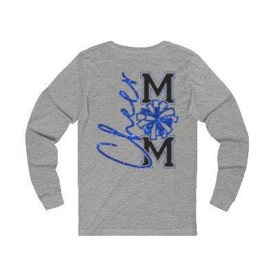 Cheer Mom Long Sleeve Tee, Blue Glitter Football Mom Shirt, Football Mom Shirt , Football, Football Mama , Football Shirt