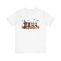 Halloween Cats Tee, Witch Hat Kitties Shirt, Festive Felines Top, Spooky Cat T-Shirt, Autumn Kitten Apparel, Trick or Treat Clothes, Cute