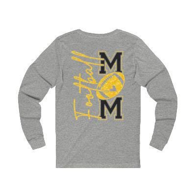 Football Mom T-shirt, Yellow Faux Glitter Football Mom shirt, Football, Football Season, Football Mama, Football game Shirt, Game Day