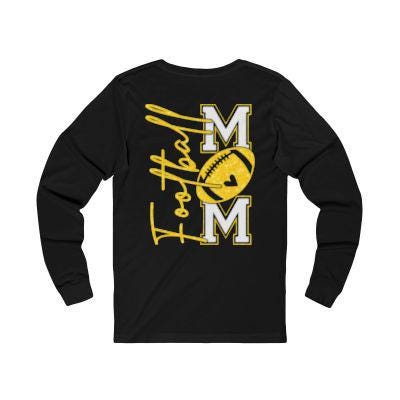 Football Mom T-shirt, Yellow Faux Glitter Football Mom shirt, Football, Football Season, Football Mama, Football game Shirt, Game Day