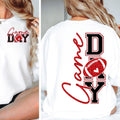 Game Day Football Long Sleeve Tee, Red Glitter Football Mom Shirt, Football Mom Shirt , Football, Football Mama , Football Shirt