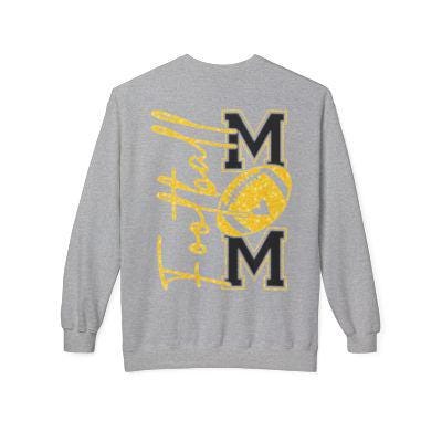 Football Mom T-shirt, Yellow Faux Glitter Football Mom shirt, Football, Football Season, Football Mama, Football game Shirt, Game Day