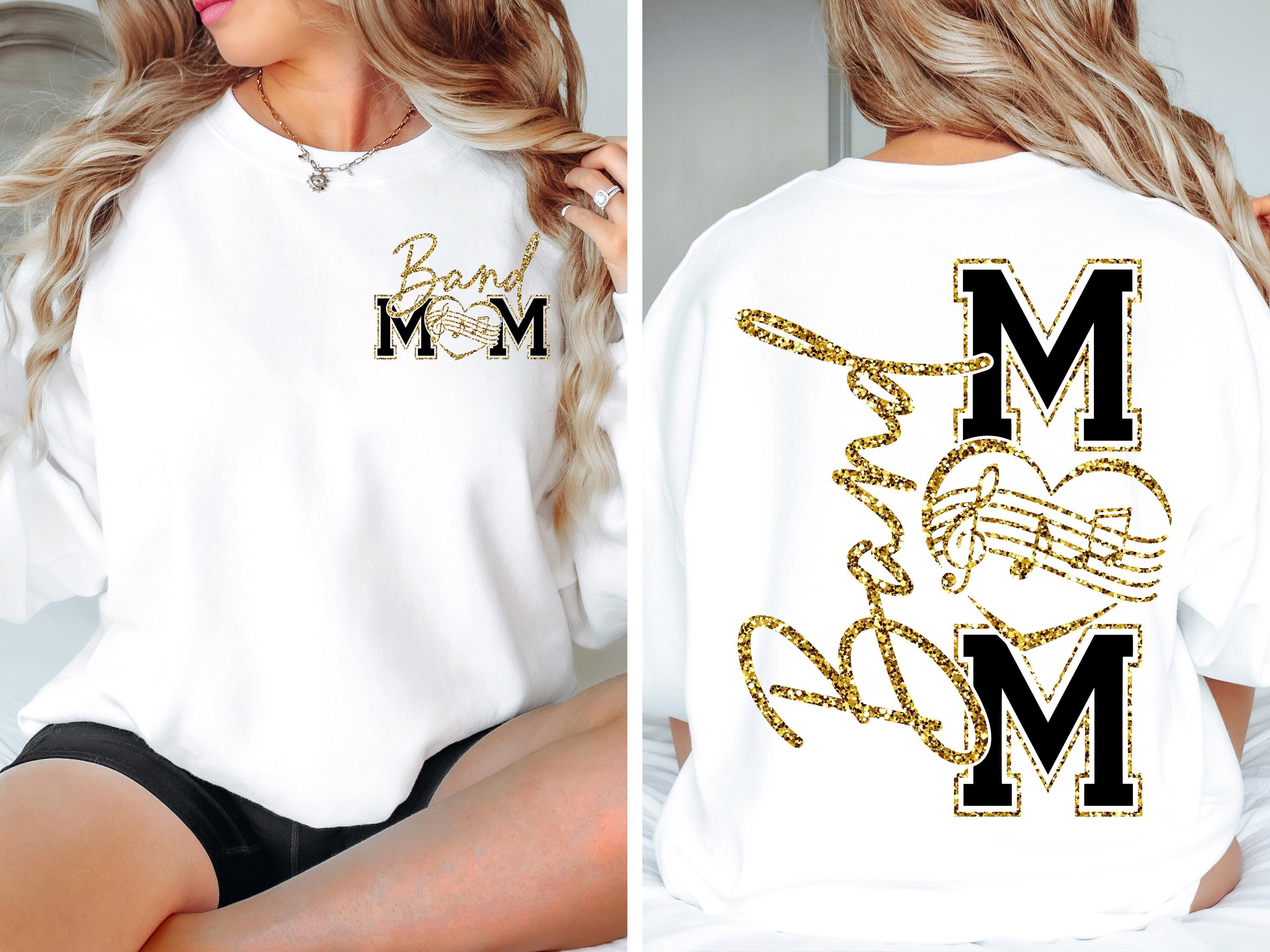 Band Mom T-Shirt, Faux Gold Glitter Football Mom Shirt, Marching Band Mom Shirt, Halftime show Shirt, Football Mama Shirt, Game Day
