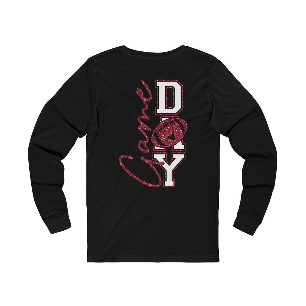 Game Day Football Long Sleeve Tee, Maroon Glitter Football Mom Shirt, Football Mom Shirt , Football, Football Mama , Football Shirt
