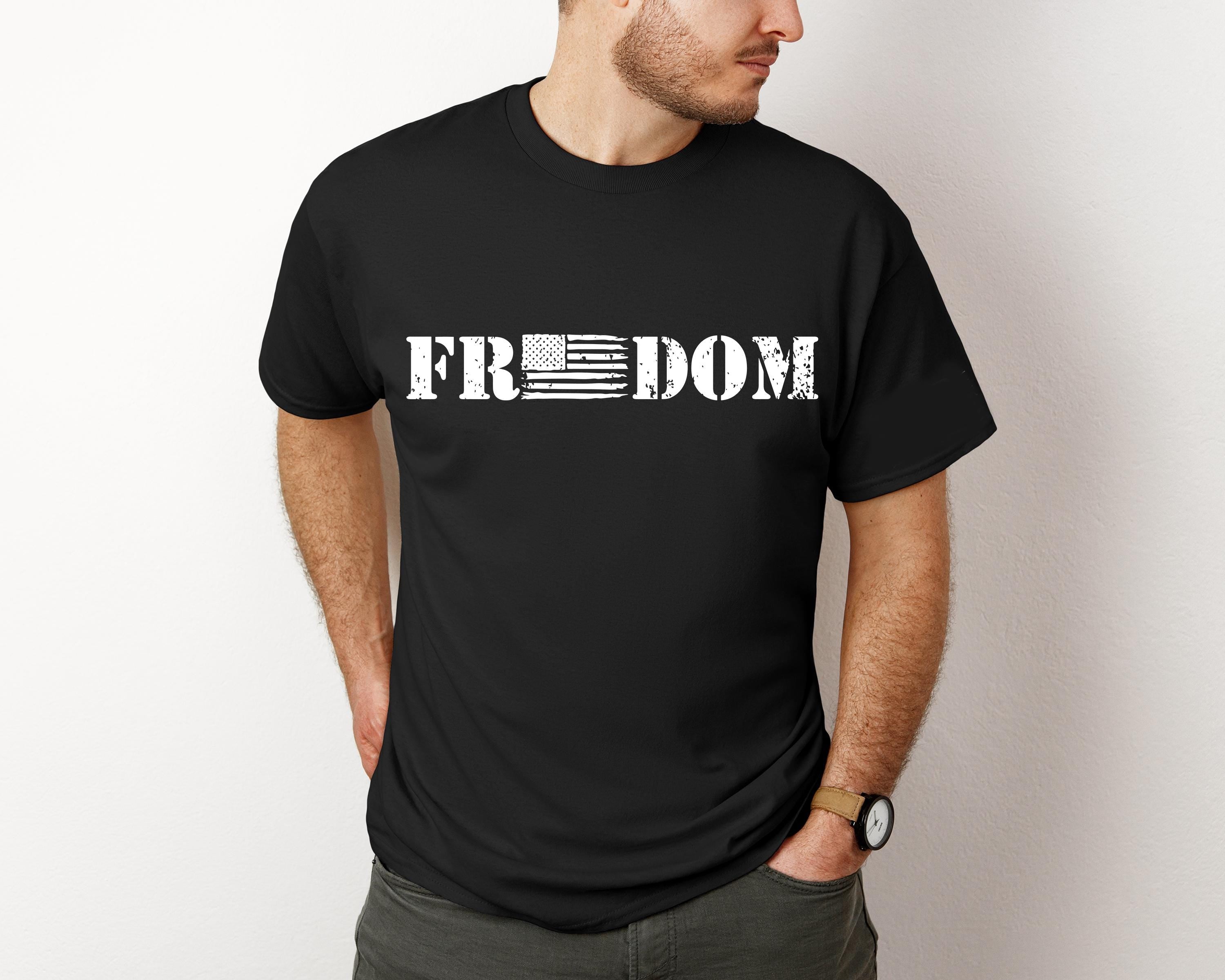 Freedom American Distressed Flag Shirt Patriotic Second Amendment Workout American Flag Patriotic Print Design America 2nd Amendment