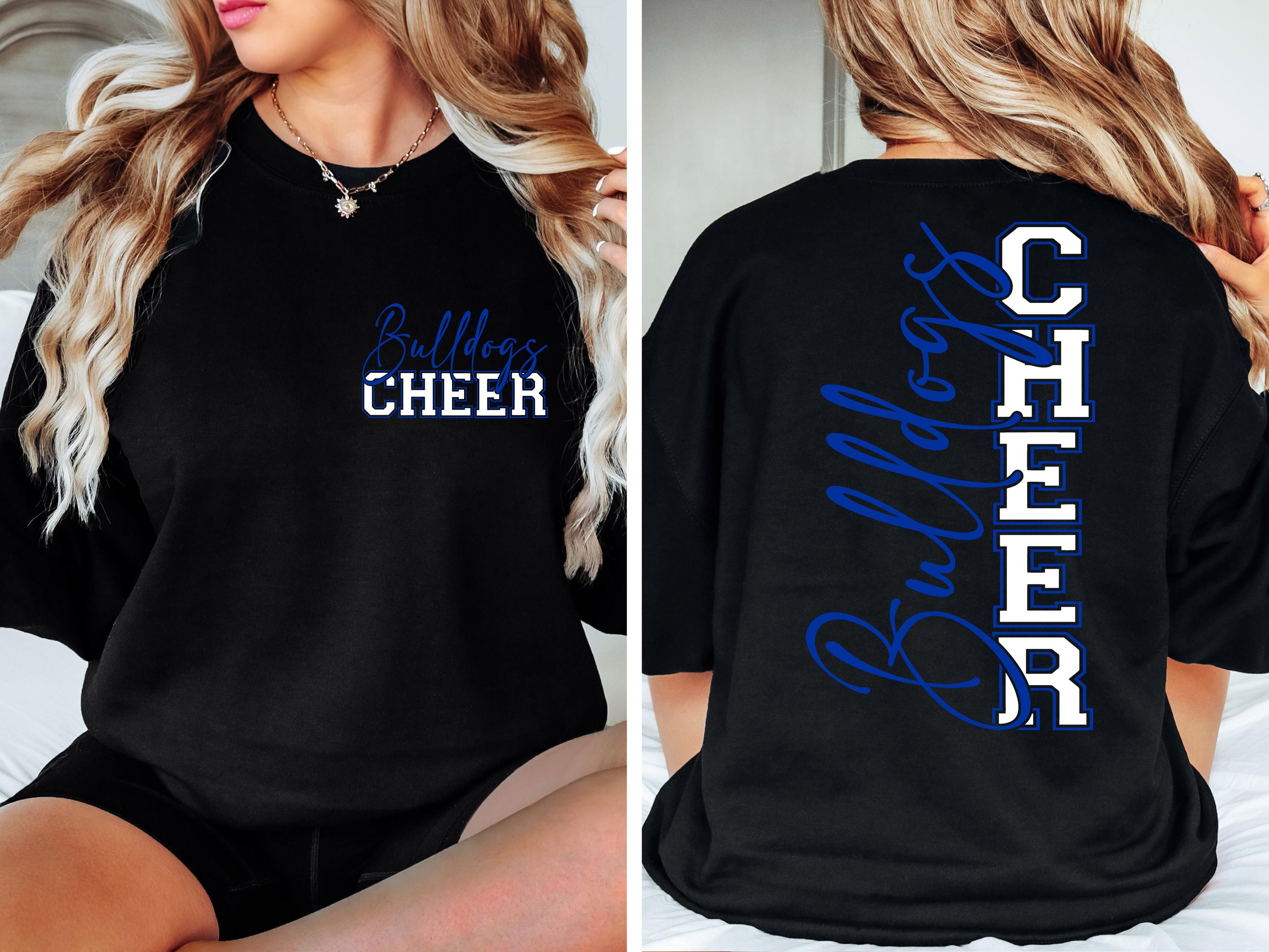Bulldogs Cheer Sweatshirt Shirt, Blue Football Shirt, Touchdown Mom Shirt, Football Shirt, Football Mama Shirt, Game Day