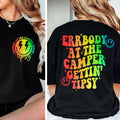 Errbody at the Camper Gettin' Tipsy Summer, Retro Summer Hello Summer Lake Retro Summer Designs Unisex Heavy Cotton Tee with Whimsical