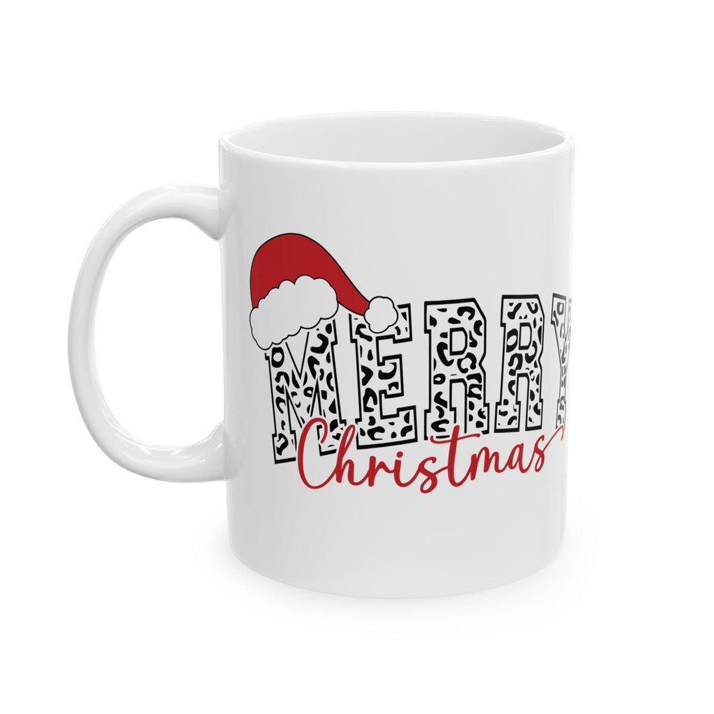 Merry Christmas Mug - Christmas mug, Holiday Coffee Cup, Christmas Gift Ideas, Leopard Print Merry Christmas Mug, Teacher Gift Gift for Mom
