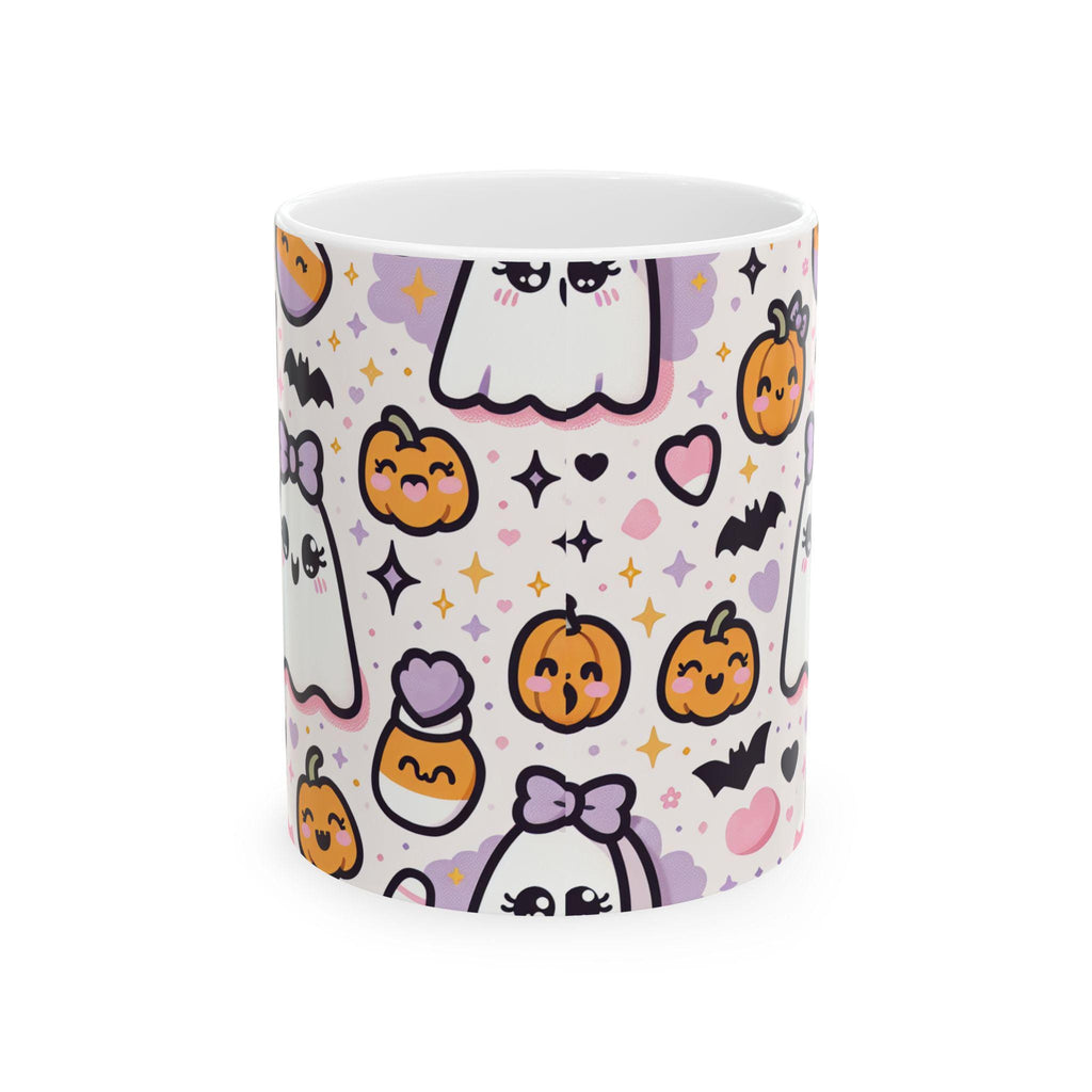 Cute Halloween Ghost Ceramic Mug - Perfect for Fall Decor, Coffee Lovers, Gift for Spooky Season, Cozy Vibes, 11oz & 15oz
