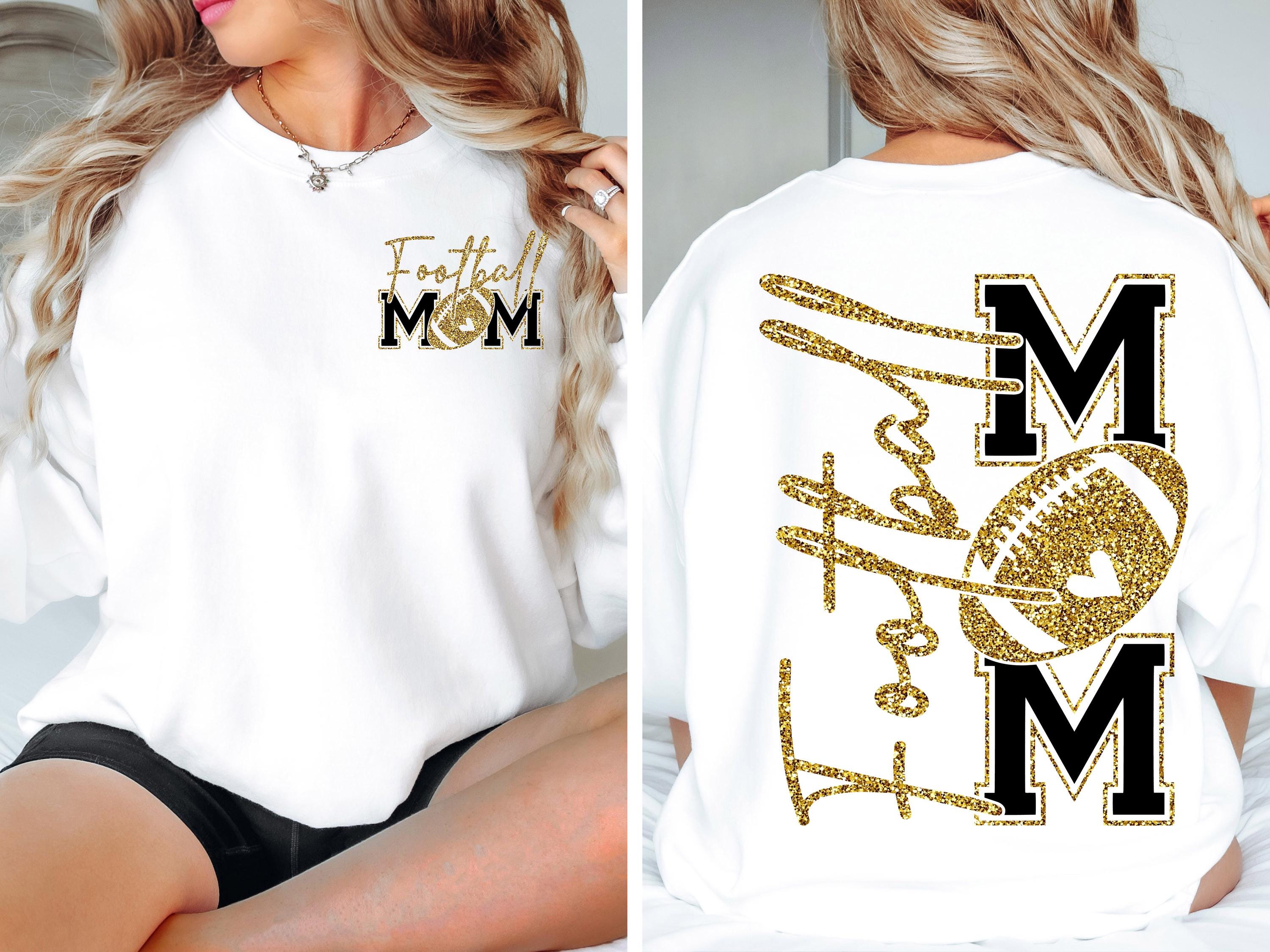 Football Mom Gold T-Shirt, Faux Gold Glitter Football Mom Shirt, Touchdown Mom Shirt, Football Shirt, Football Mama Shirt, Game Day