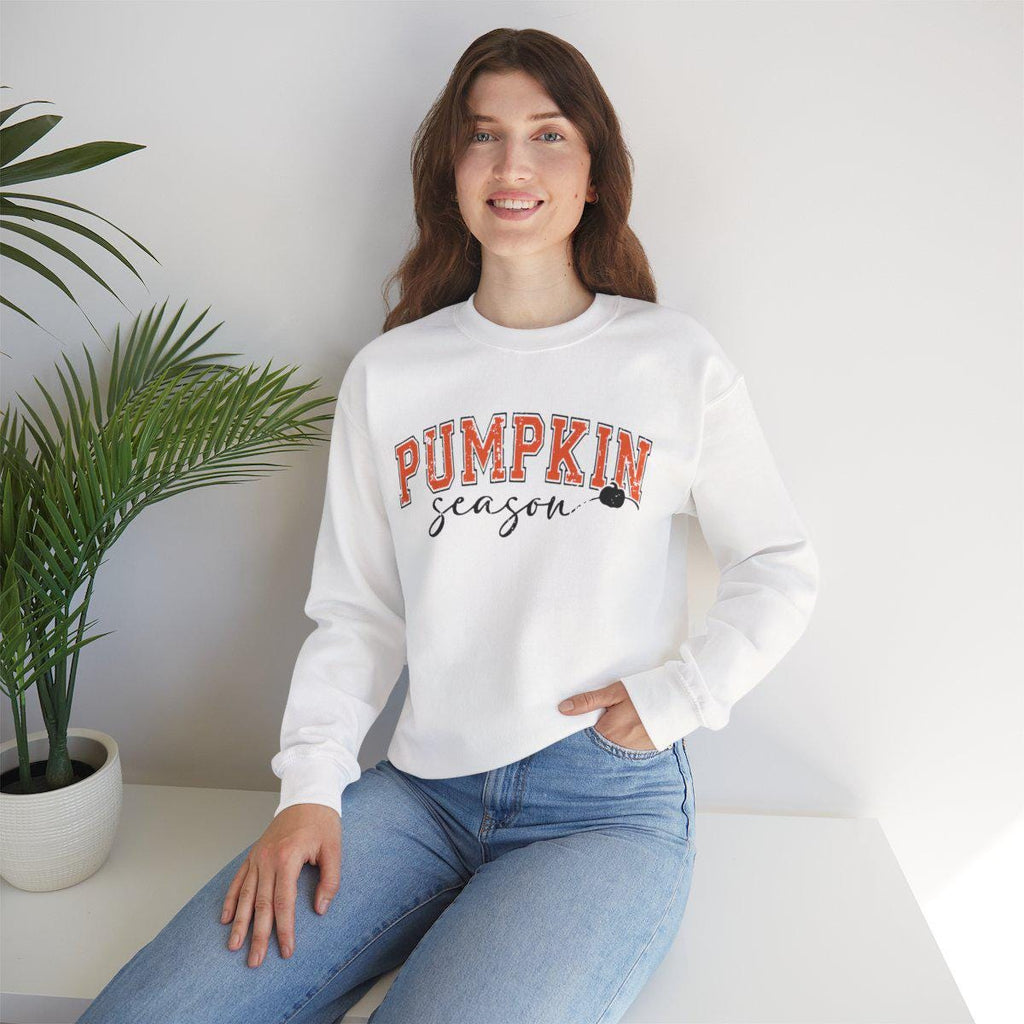 Distressed Pumpkin Weather Fall Sweatshirt, Cozy Autumn Pullover, Fall Leaves Shirt, Halloween Crewneck, Thanksgiving Sweater