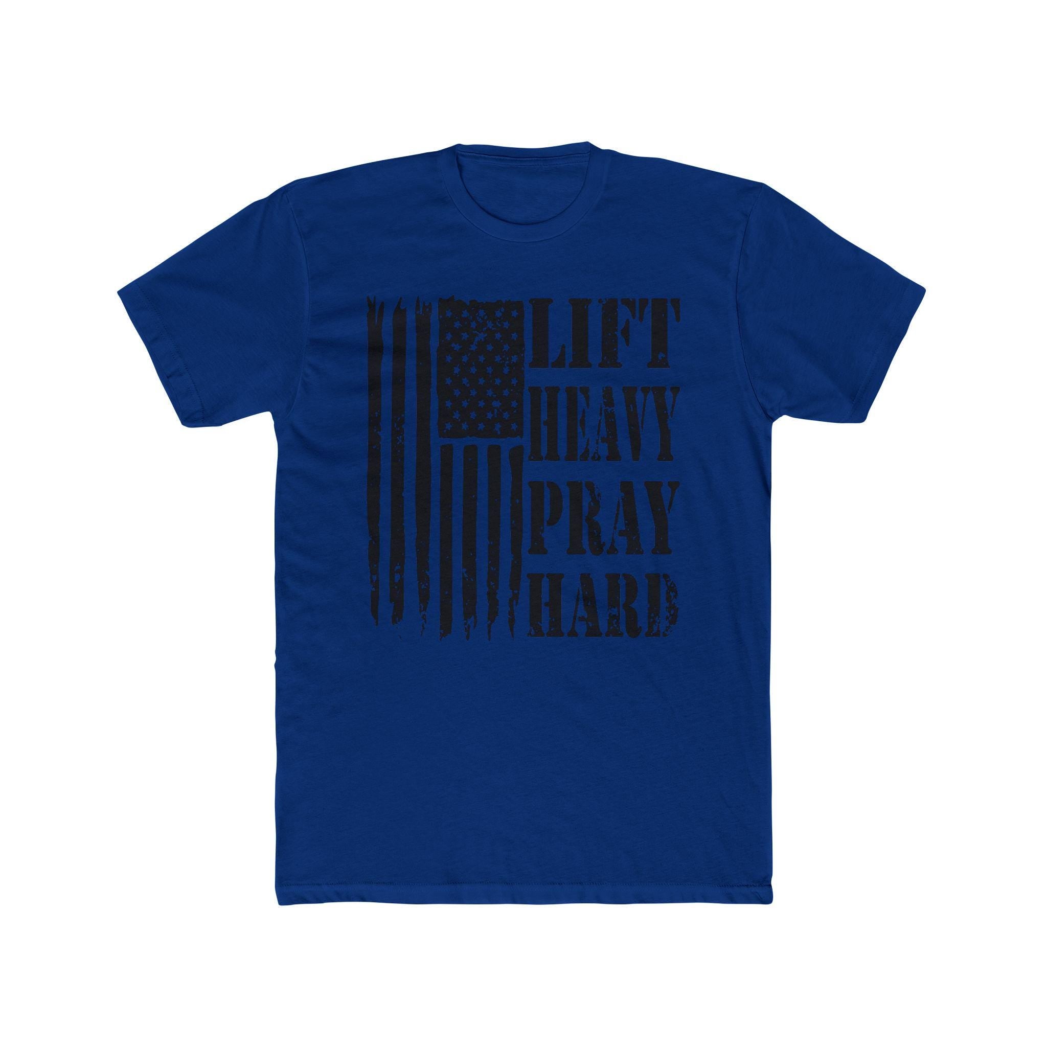 Lift Heavy Pray Hard Unisex Next Level 3600 Cotton Crew Tee, Inspirational Workout Shirt, Gym Apparel, Motivational T-Shirt
