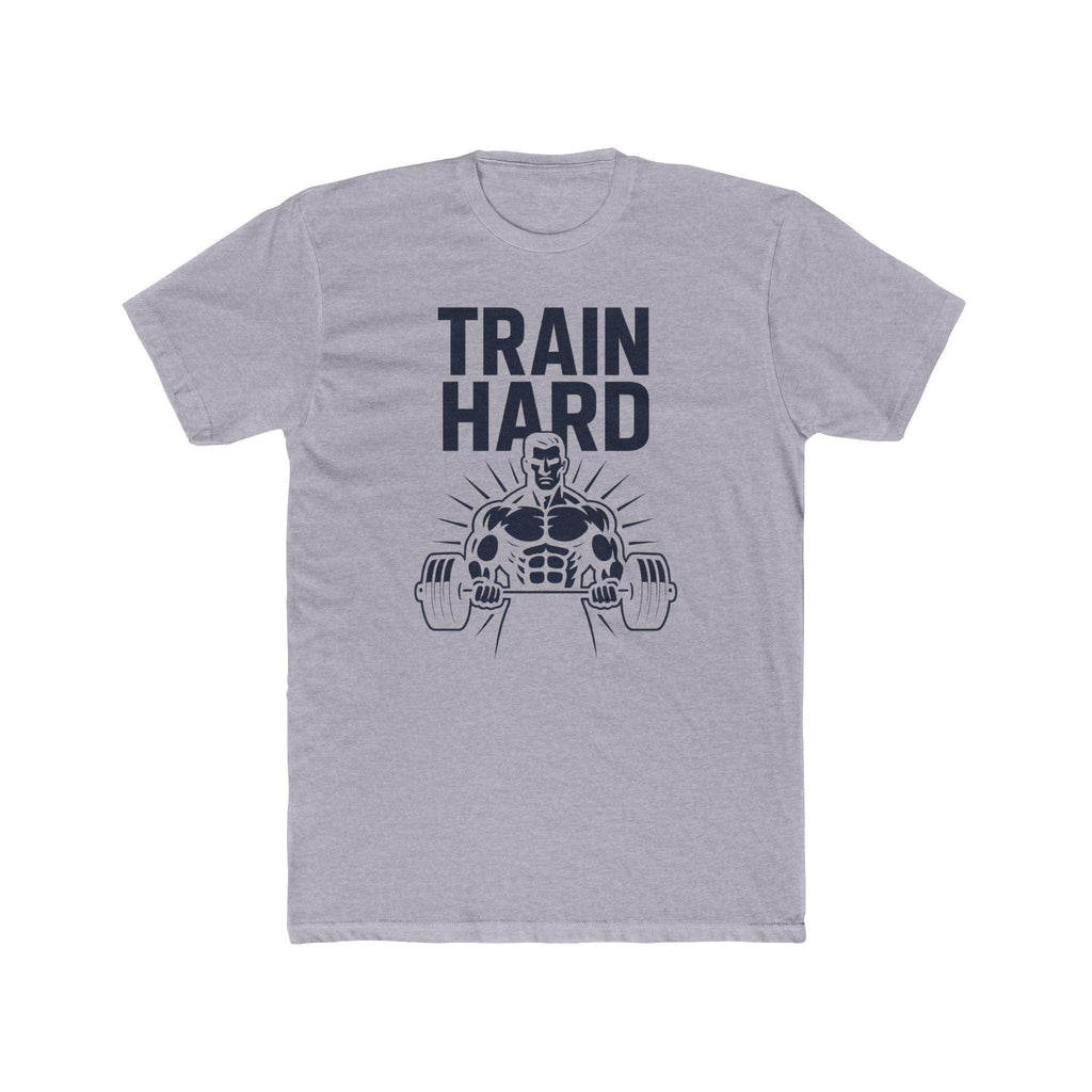 Train Hard Unisex Next Level 3600 Cotton Crew Tee, Inspirational Workout Shirt, Gym Apparel, Motivational T-Shirt