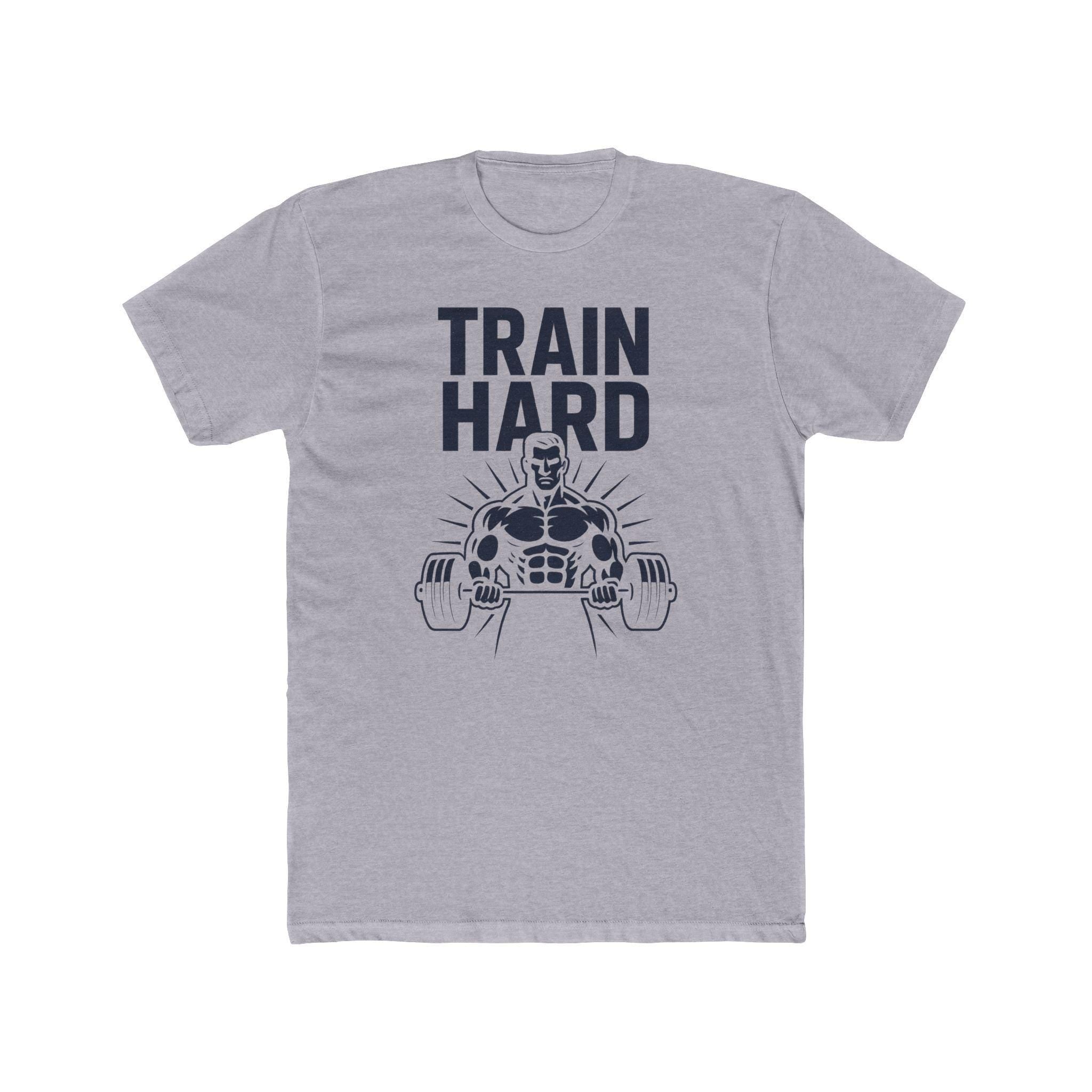 Train Hard Unisex Next Level 3600 Cotton Crew Tee, Inspirational Workout Shirt, Gym Apparel, Motivational T-Shirt