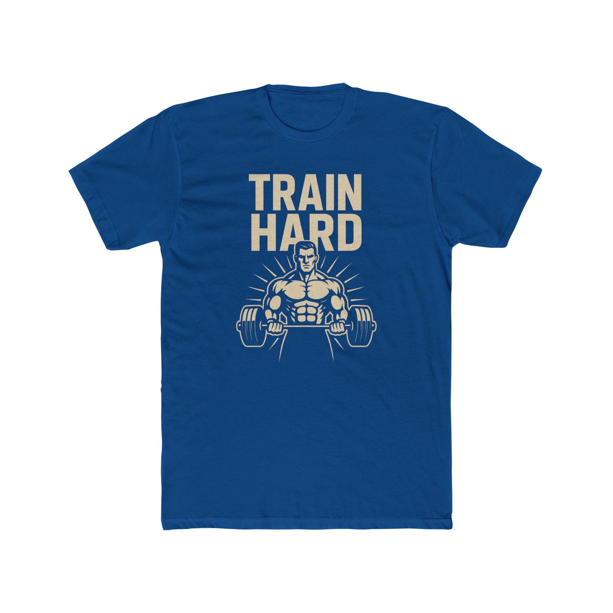 Train Hard Unisex Next Level 3600 Cotton Crew Tee, Inspirational Workout Shirt, Gym Apparel, Motivational T-Shirt
