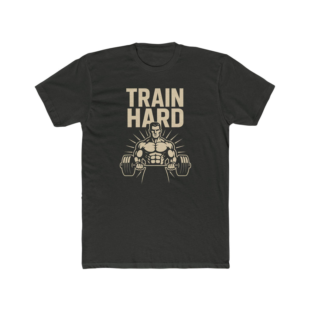 Train Hard Unisex Next Level 3600 Cotton Crew Tee, Inspirational Workout Shirt, Gym Apparel, Motivational T-Shirt
