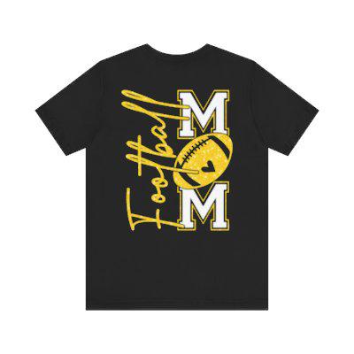 Football Mom T-shirt, Yellow Faux Glitter Football Mom shirt, Football, Football Season, Football Mama, Football game Shirt, Game Day