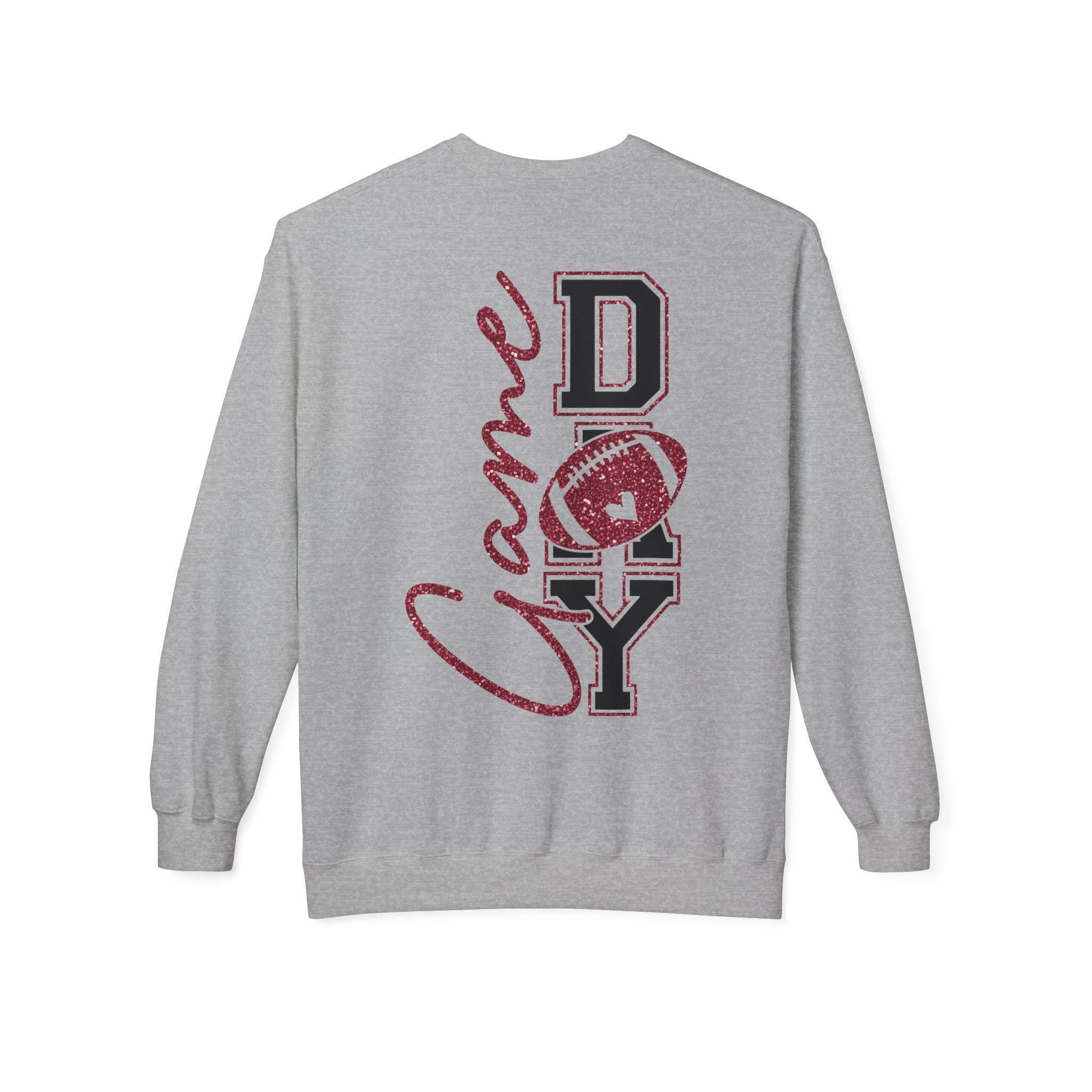 Football Game Day Sweatshirt, Faux Red Glitter Football Mom Shirt, Touchdown Mom Shirt, Football Shirt, Football Mama Shirt, Game Day