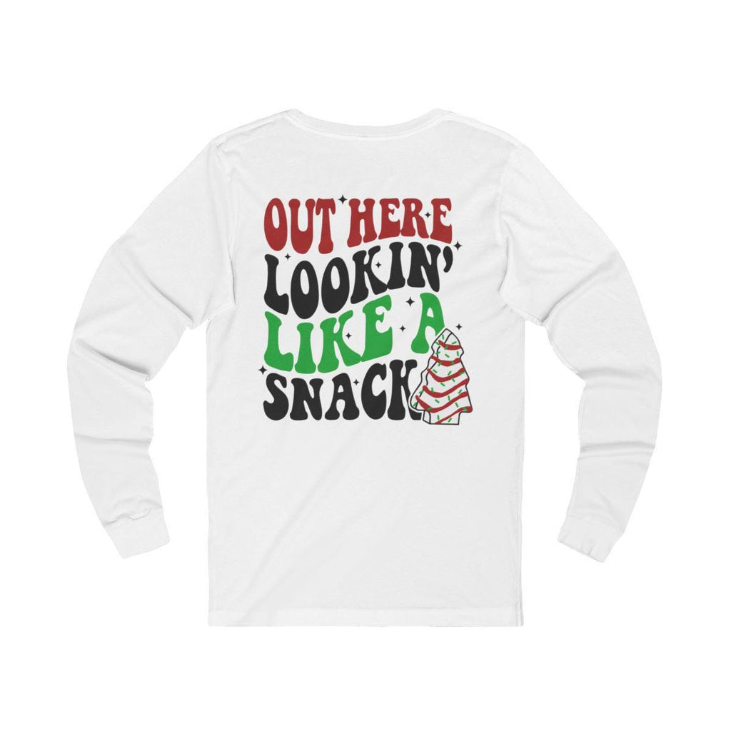 Out Here Lookin Like a Snack Christmas Tree Cakes Shirt, Christmas Shirt, Christmas Sweater Sweatshirt Humorous Shirt, Novelty Apparel